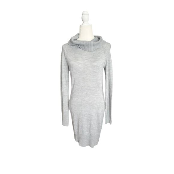 SMARTWOOL Granite Falls Merino Wool Turtleneck Gray Sweater Dress in Size Small - Picture 2 of 8